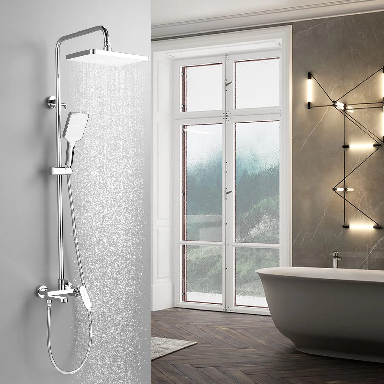 Душевая система Shevanik S4536, хром