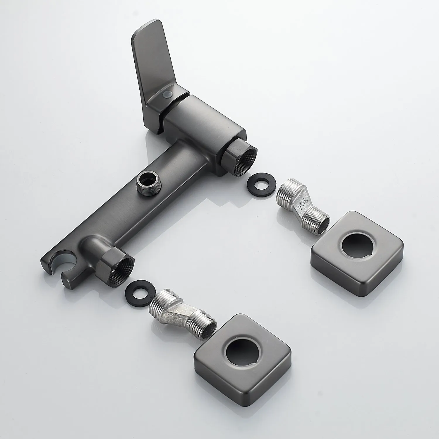 Гигиенический душ со смесителем Raffine F0599T-1, оружейная сталь