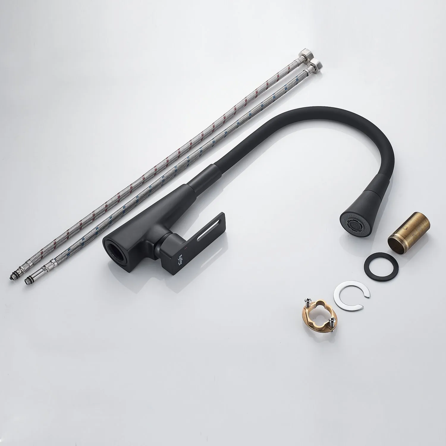 Смеситель для кухни с гибким изливом Raffine F313H-3, черный