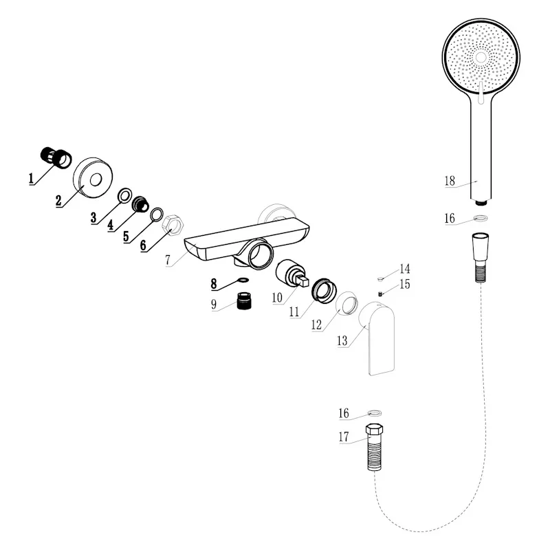 Смеситель для душа Fmark FS8802Q