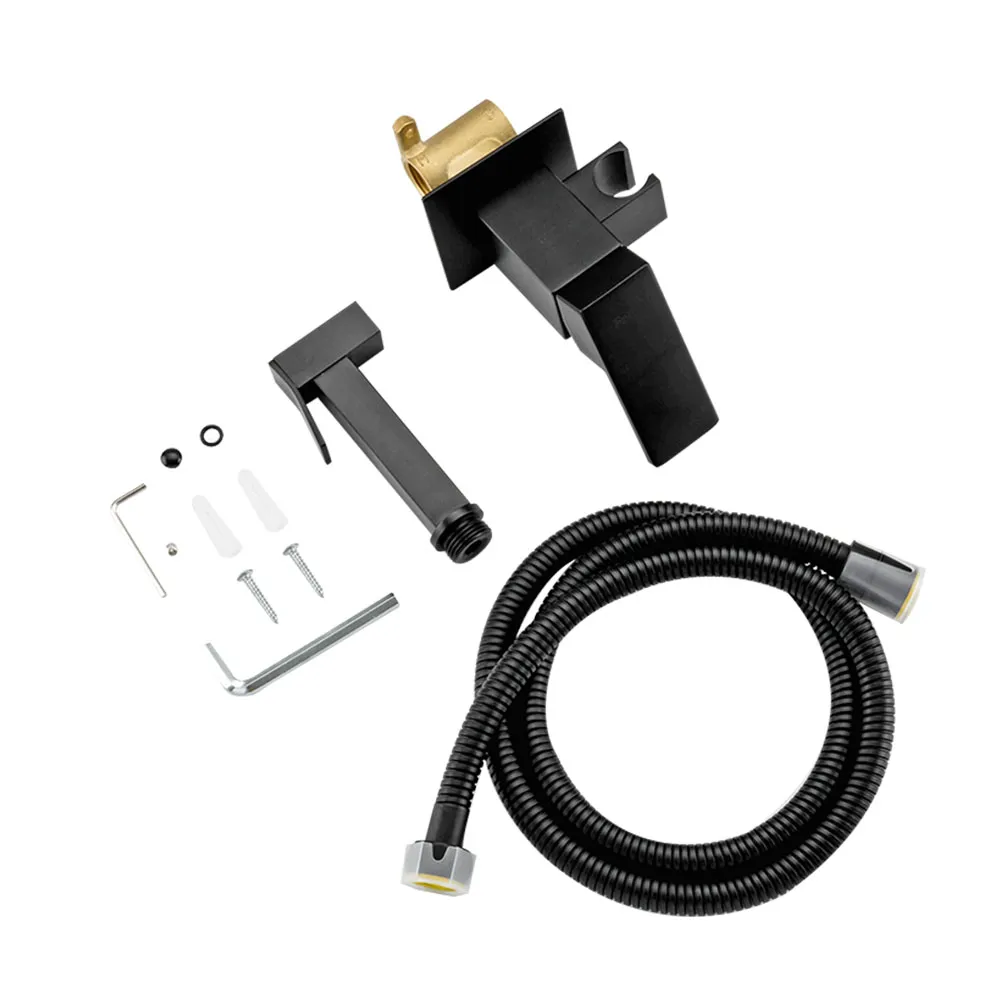 Гигиенический душ со смесителем FRAP F7506-6, черный
