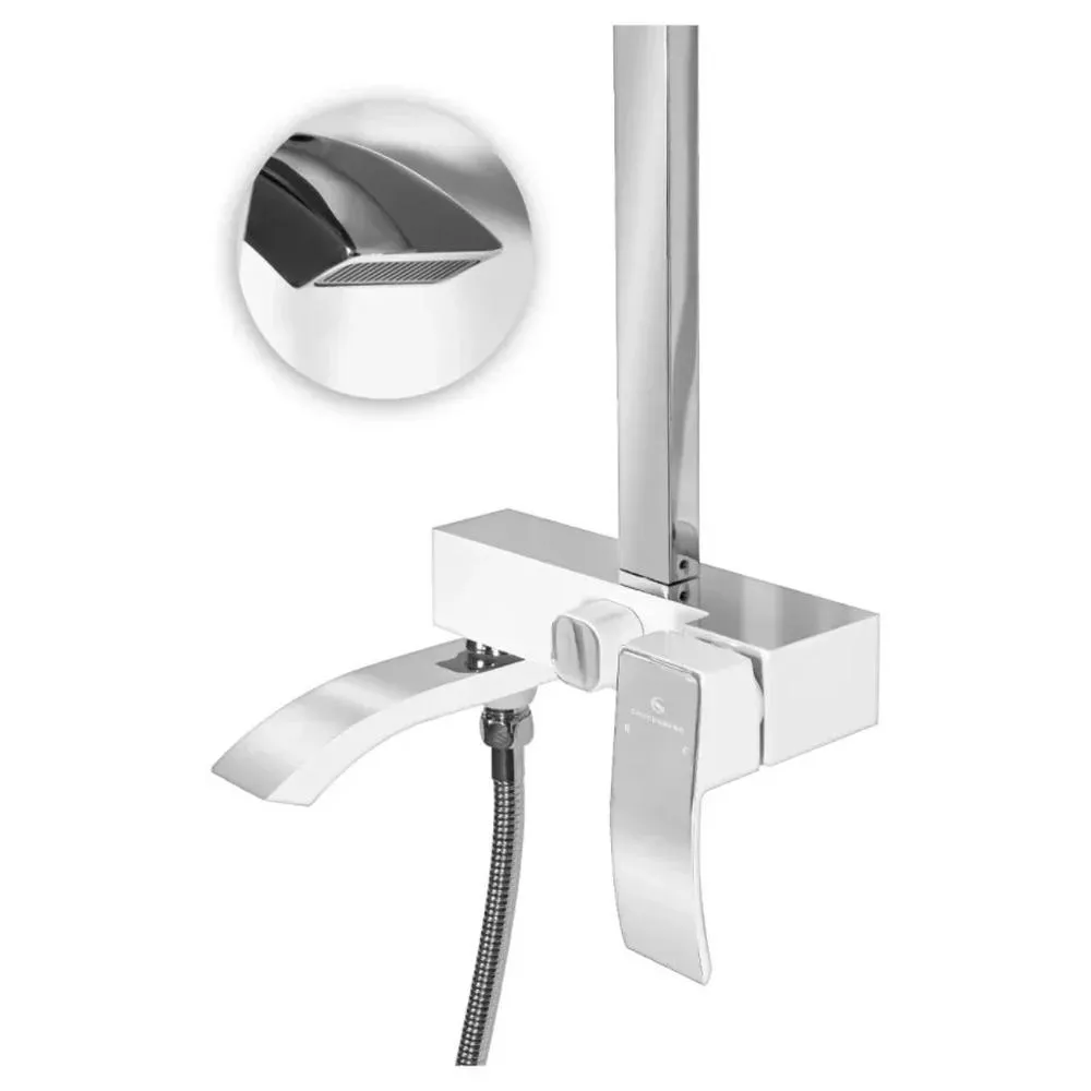 Душевая система Grocenberg GB7007-1WC, белый/хром