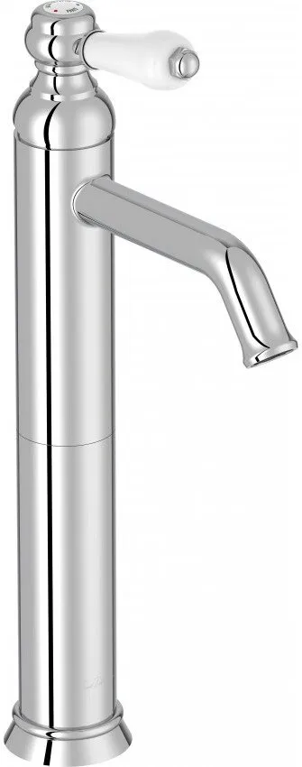 Смеситель для раковины Jacob Delafon Louise (E24361-CP) высокий,  хром/белый