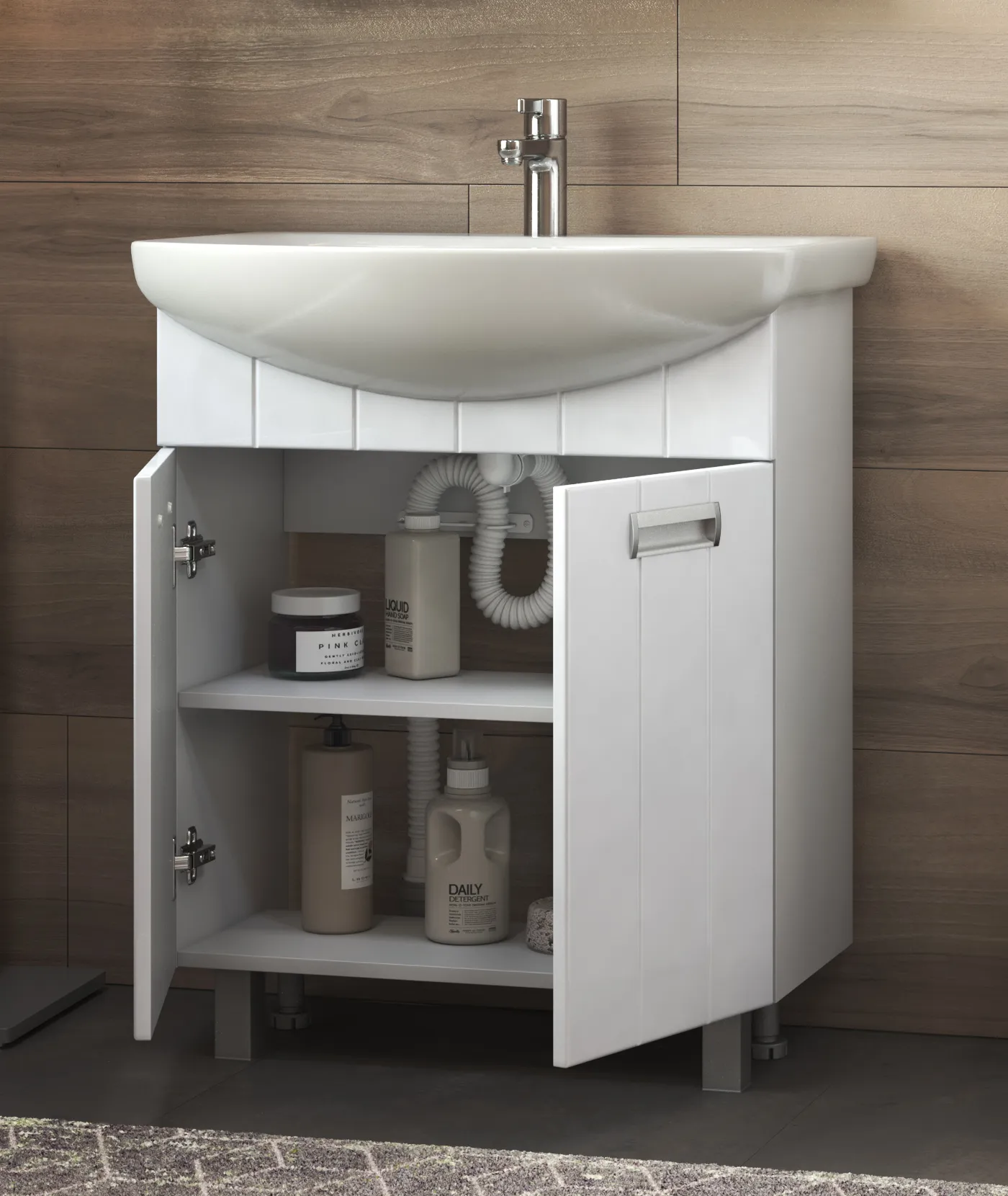 Тумба с раковиной напольная VIGO Diana tn.DIA.BAL.70.2D, 70 см