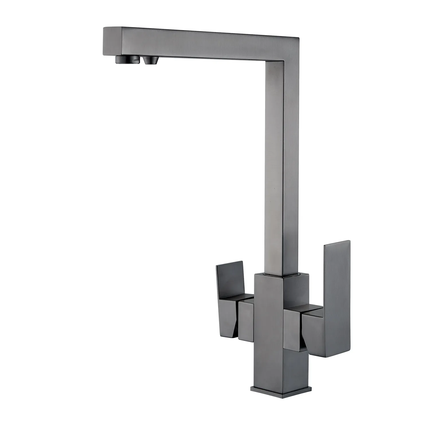 Смеситель для кухни с подключением фильтра Shevanik S148T, оружейная сталь