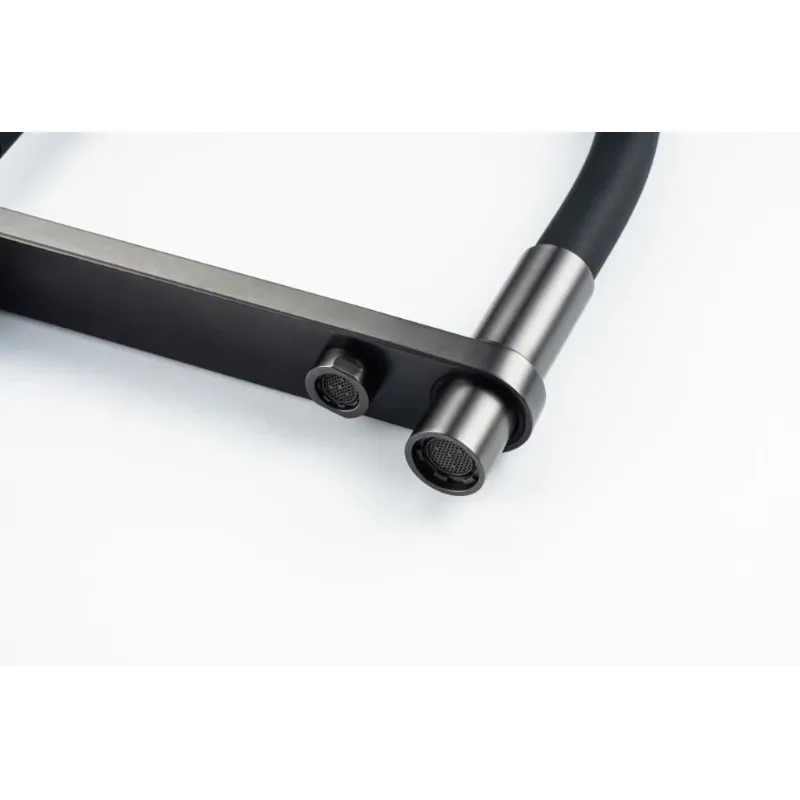 Смеситель для кухни с подключением фильтра Knotlor SS-15/GM, вороненая сталь