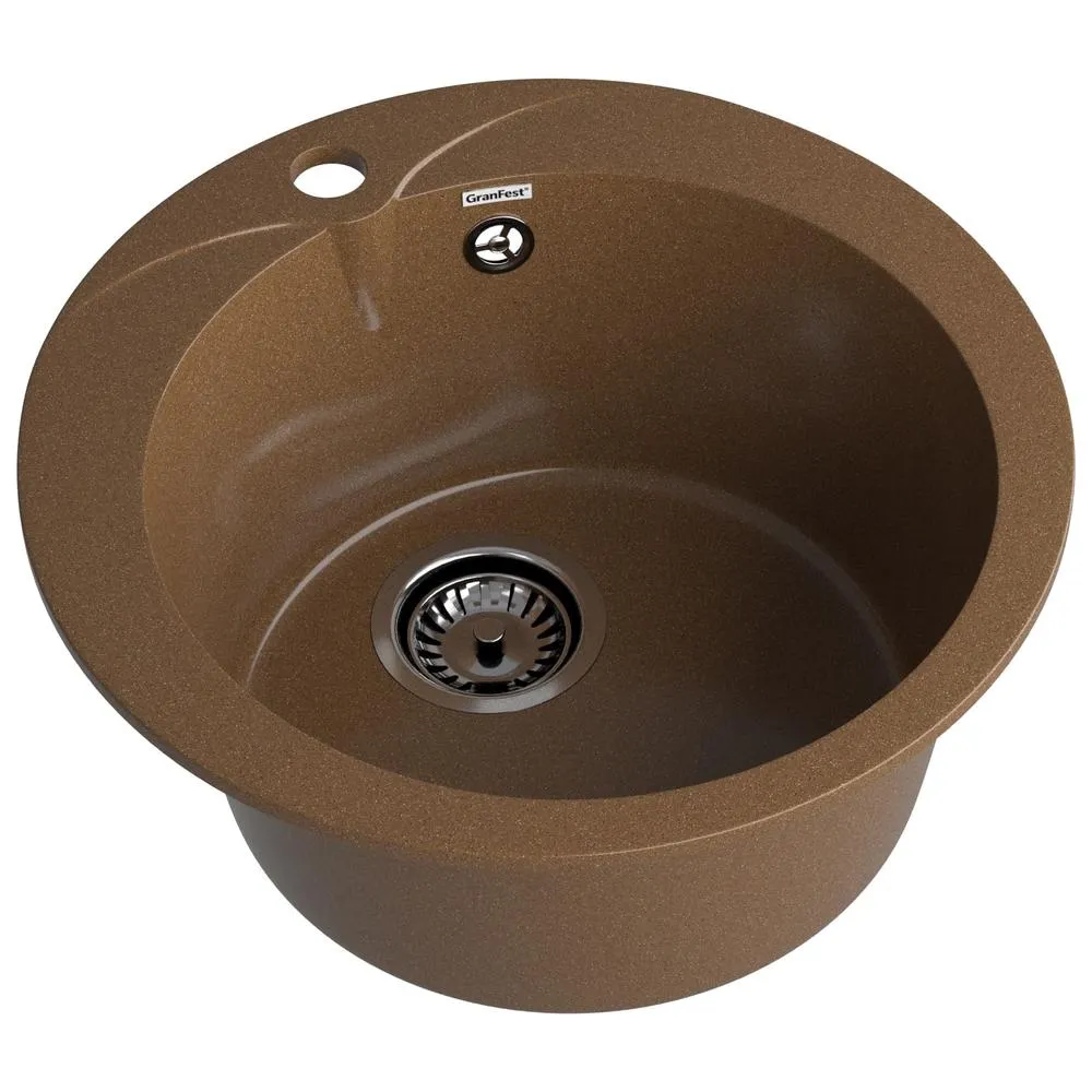 Кухонная мойка GranFest RONDO 480, терракот