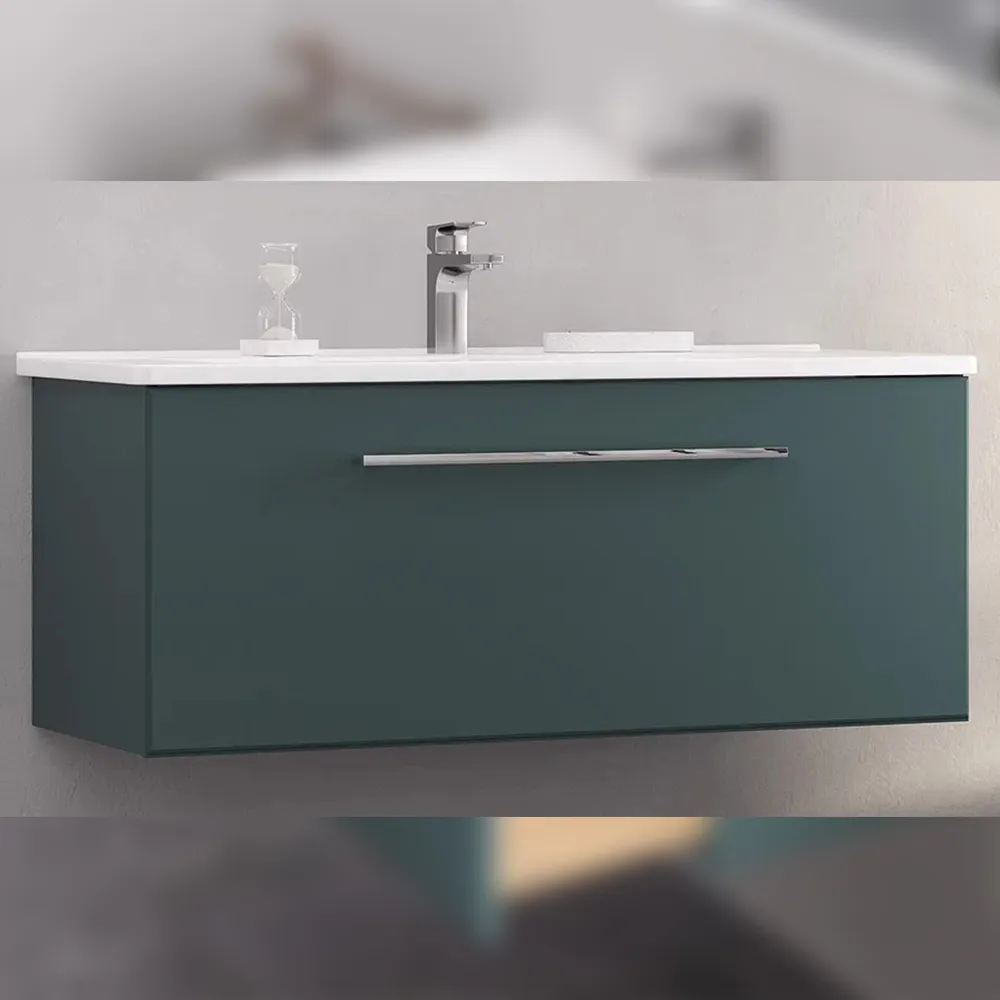 Тумба с раковиной подвесная Velvex Posse tp.POS.OSK.105.1Y верде, 105 см