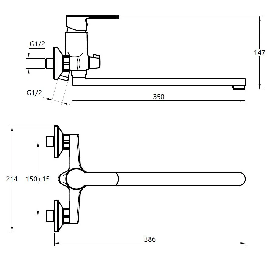Смеситель для ванны VODA Drop DP31
