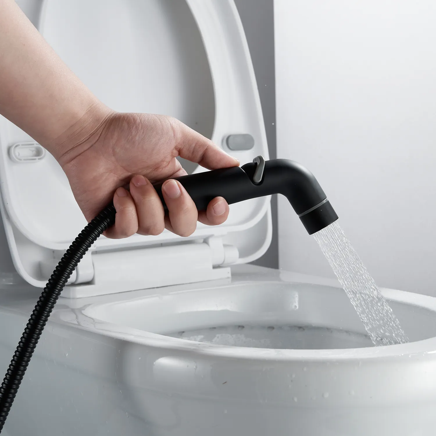 Гигиенический душ со смесителем Shevanik S4705H-1, черный