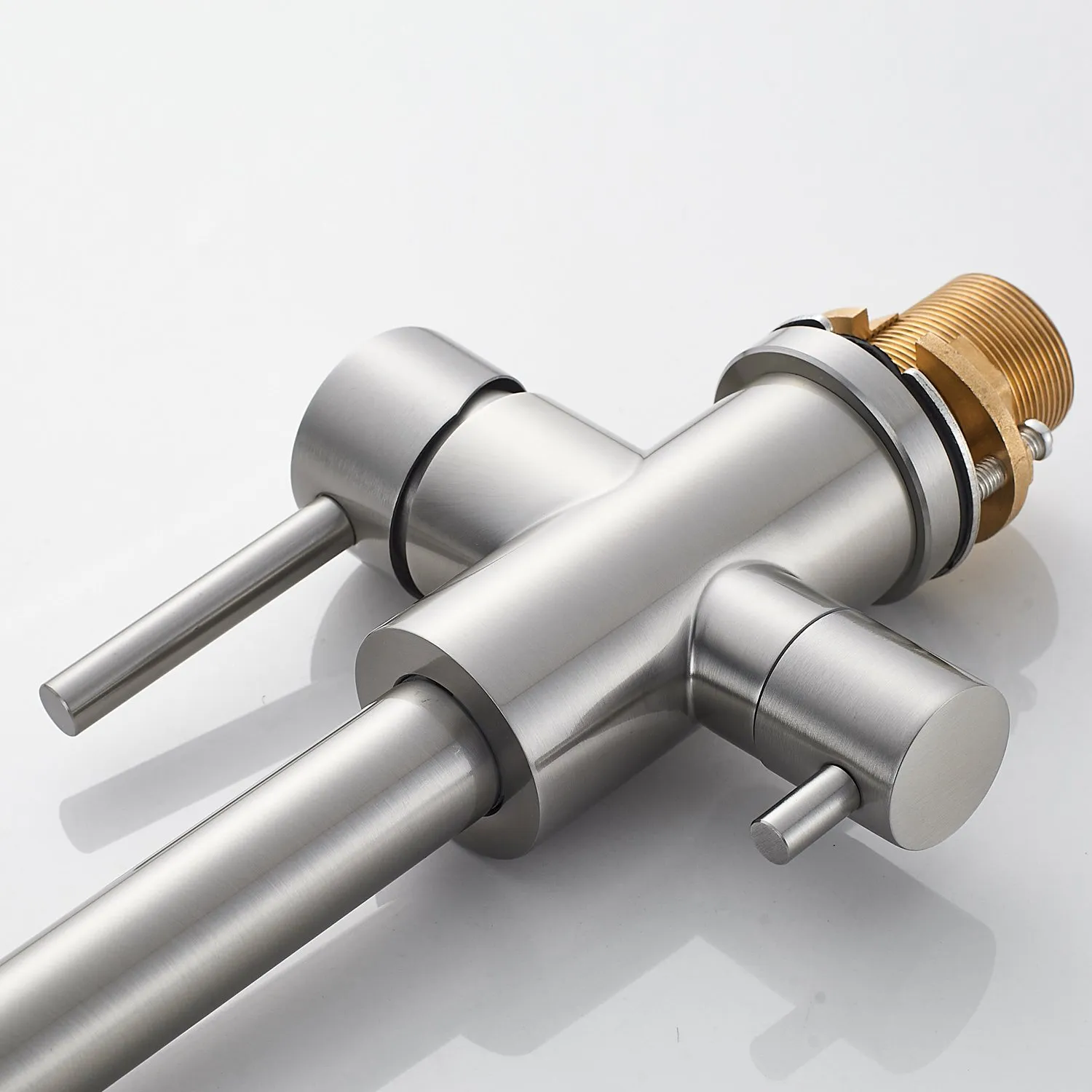 Смеситель для кухни с подключением фильтра воды Raffine F108L, сатин