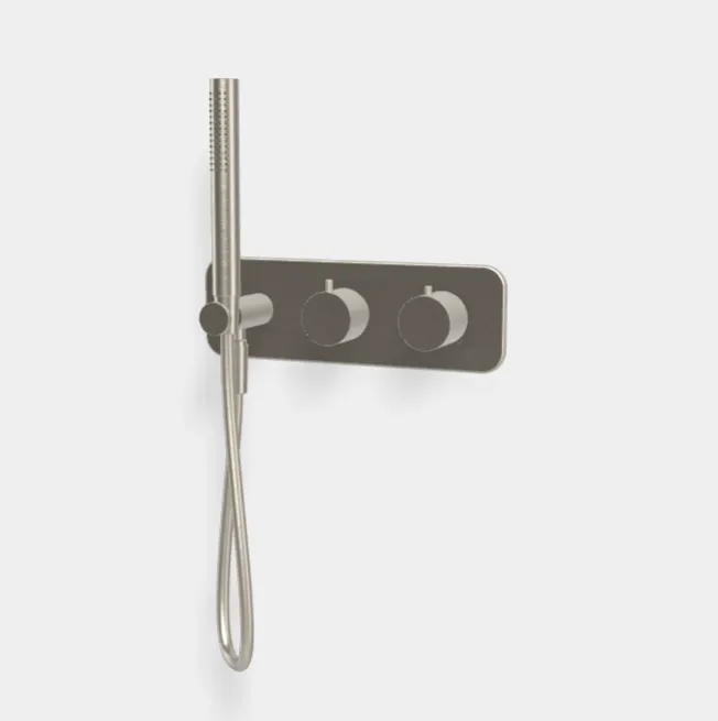 Смеситель для душа Fima Carlo Frattini Fimatherm, на 2 потребителя, никель брашированный (F3149WX3SN)