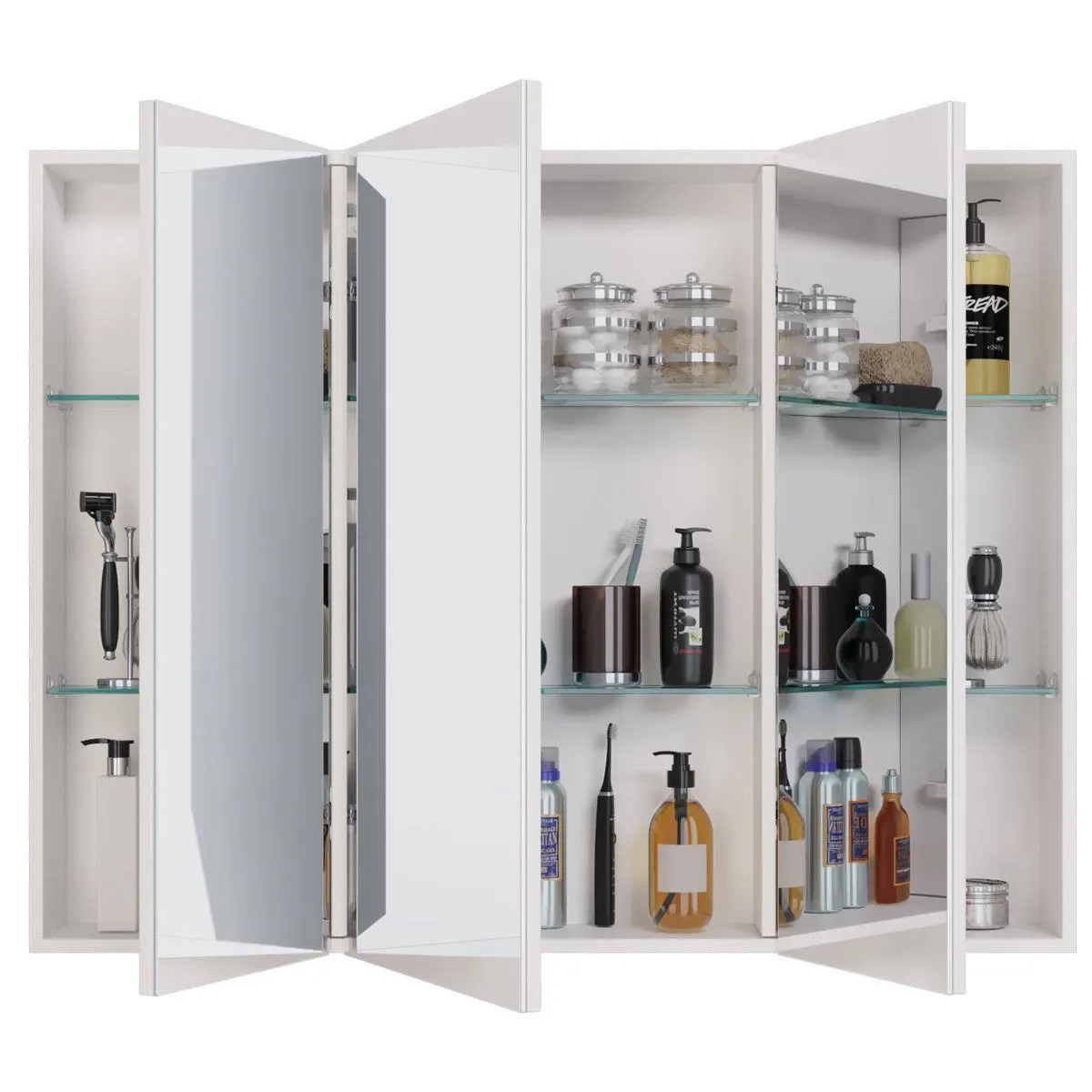 Зеркальный шкаф Dreja Almi 90 см, белый