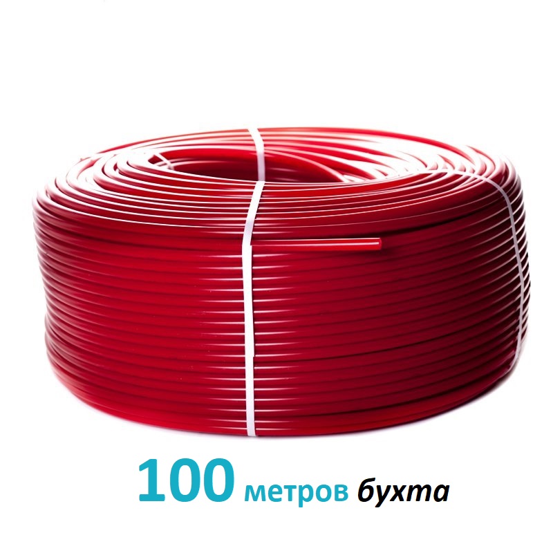 Труба Stout 16х2,0 PEX-a из сшитого полиэтилена с кислородным слоем, красная (бухта 100 м) (SPX-0002-101620)