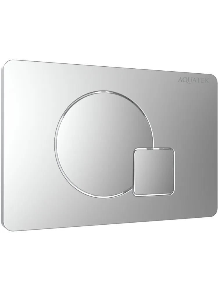 KDI-0000068(QC) Панель смыва Хром матовый (клавиши круг/квадрат), 162*244 мм