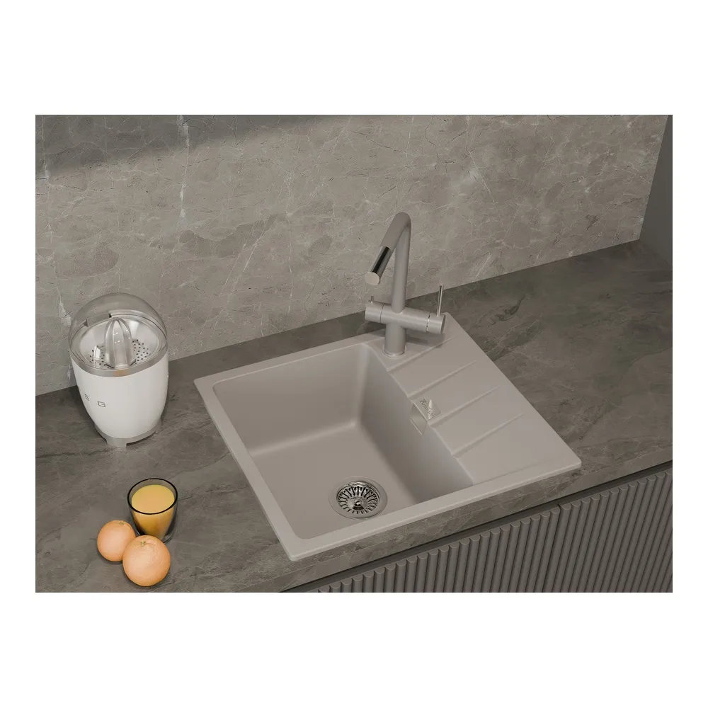 Кухонная мойка Rivelato RAUM RM-58, серый металлик