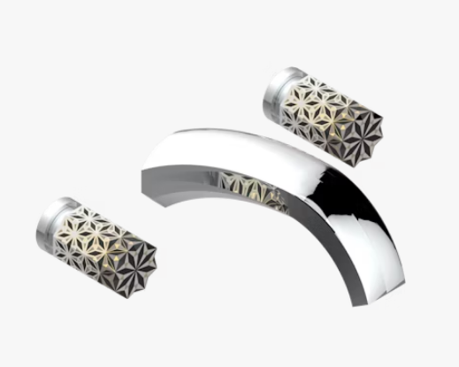 Смеситель для раковины THG Nihal black porcelain, хром (U2P A02 40SGB)