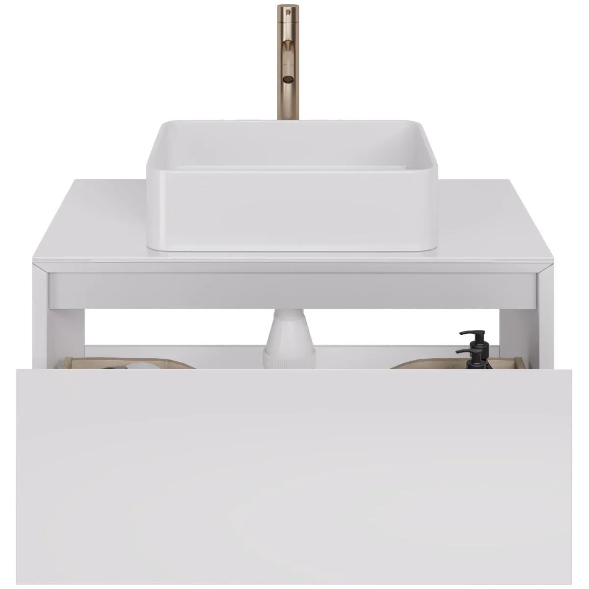 Тумба под раковину подвесная Dreja Insight 80 см, белый