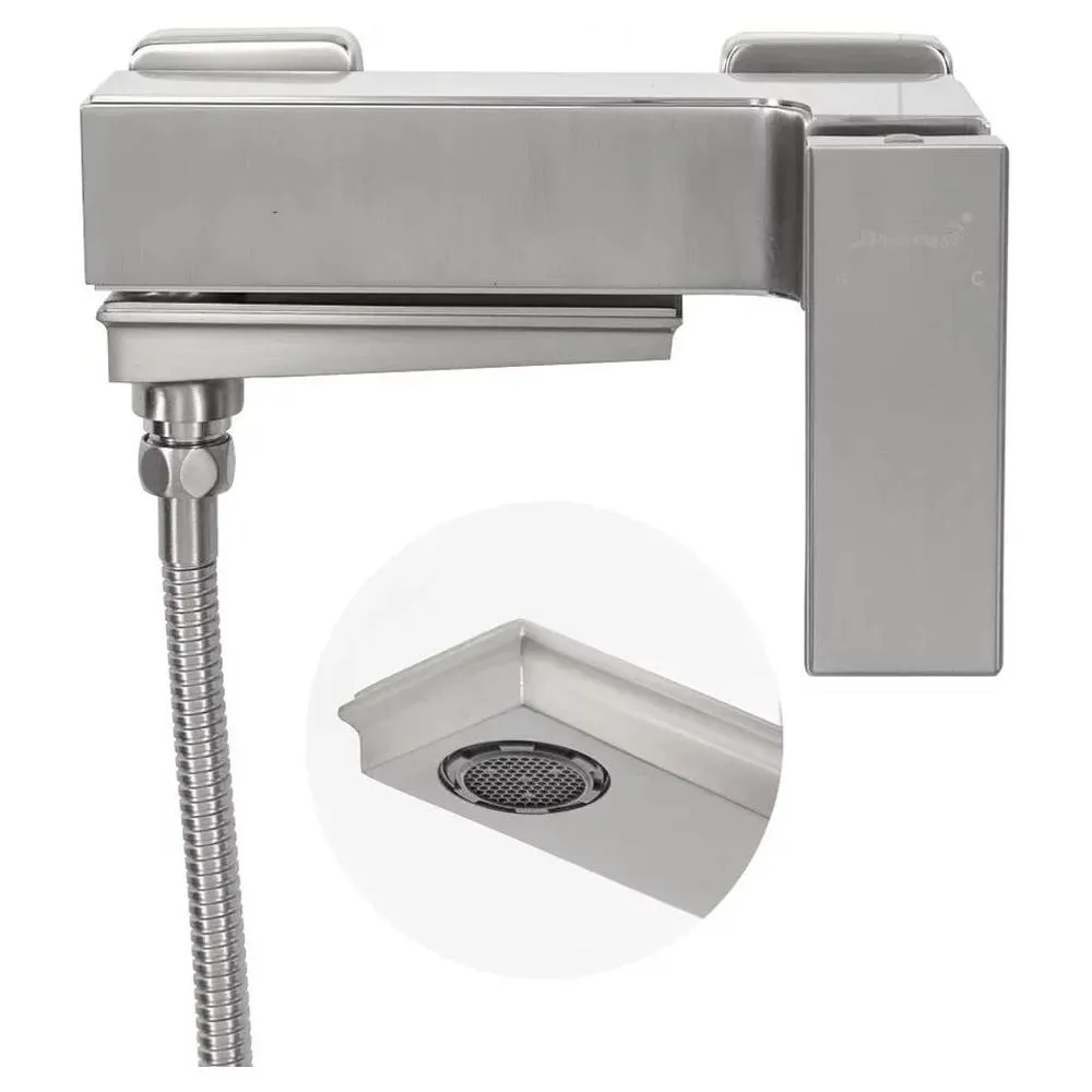 Смеситель для ванны Hansberge H4070NK, никель