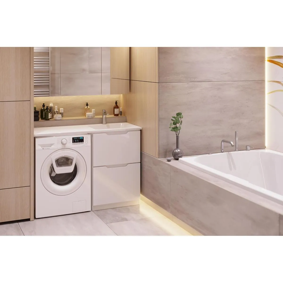 Тумба с раковиной напольная Dreja Bona 60 см, белый