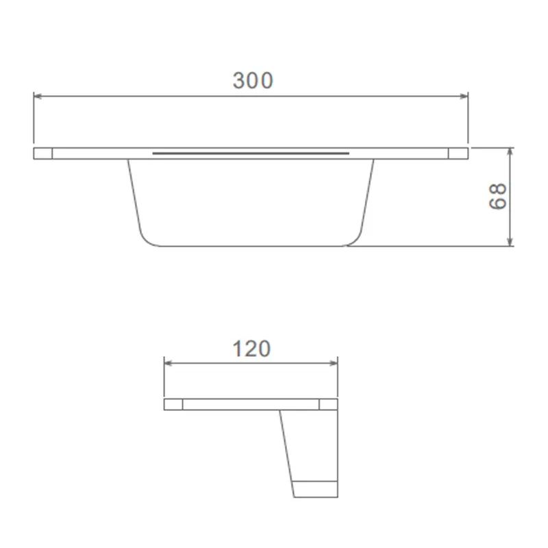Встраиваемый излив с полкой Raglo R473.62.03, золотой сатин
