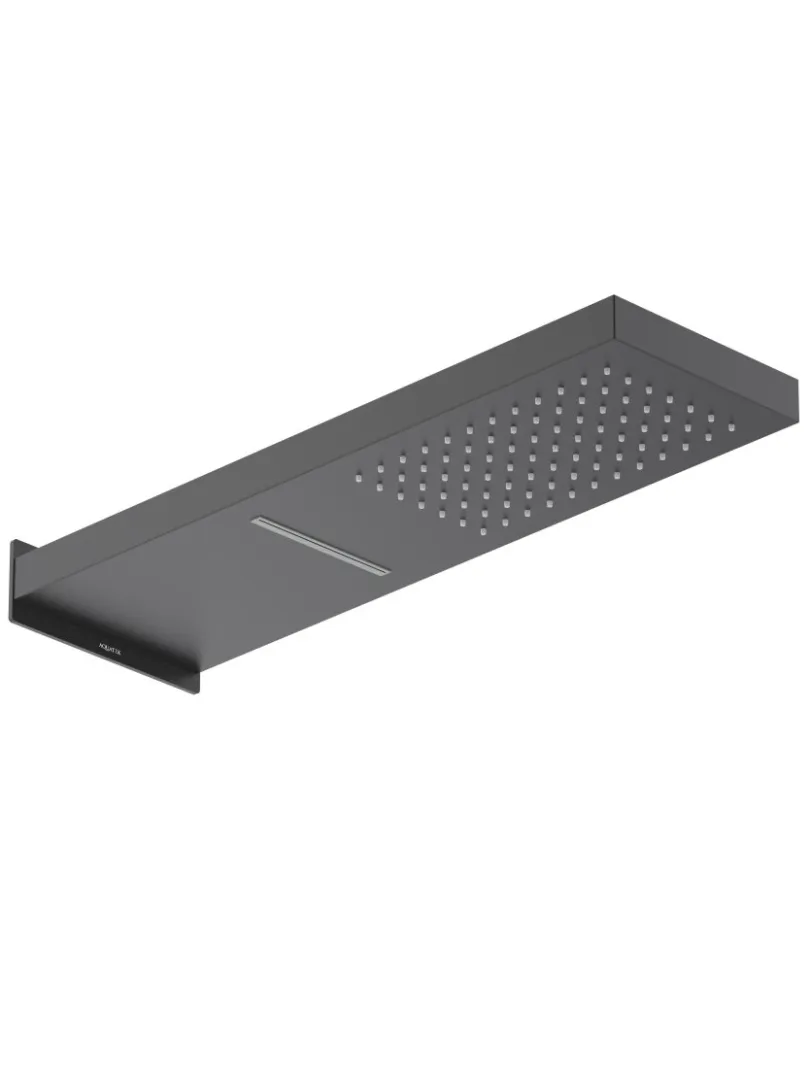 AQ2085MB настенный верхний душ 2 jet 550*170*30 мм, матовый черный