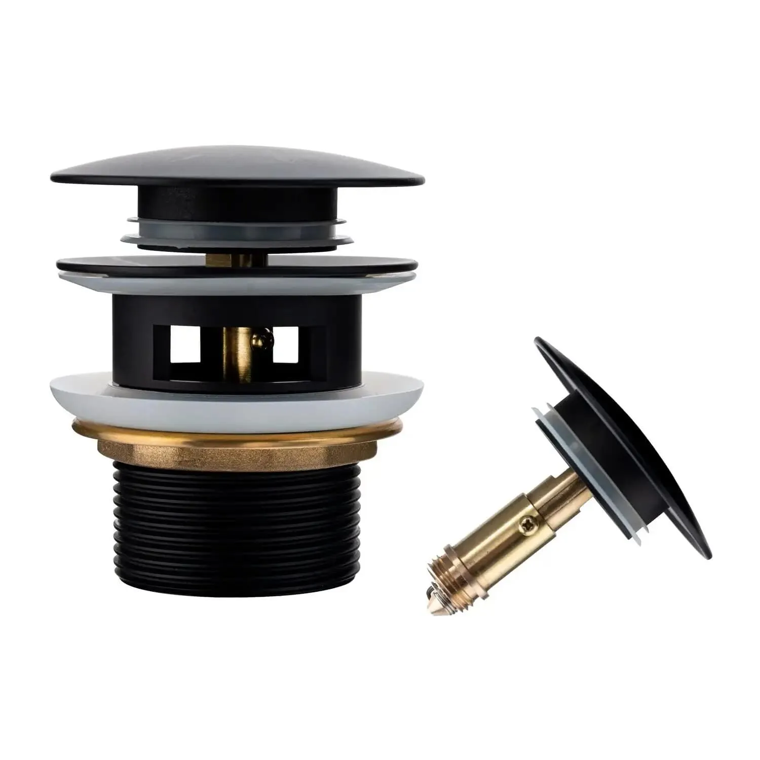 Донный клапан для раковины с переливом Maretti AC19Z12560, черный