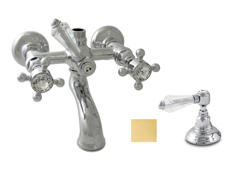 Смеситель для ванны и душа Nicolazzi Liberty Black, золото (1400 GO 34)