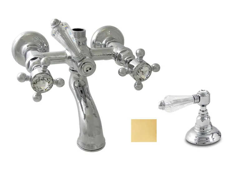 Смеситель для ванны и душа Nicolazzi Liberty Black, золото (1400 GO 34)