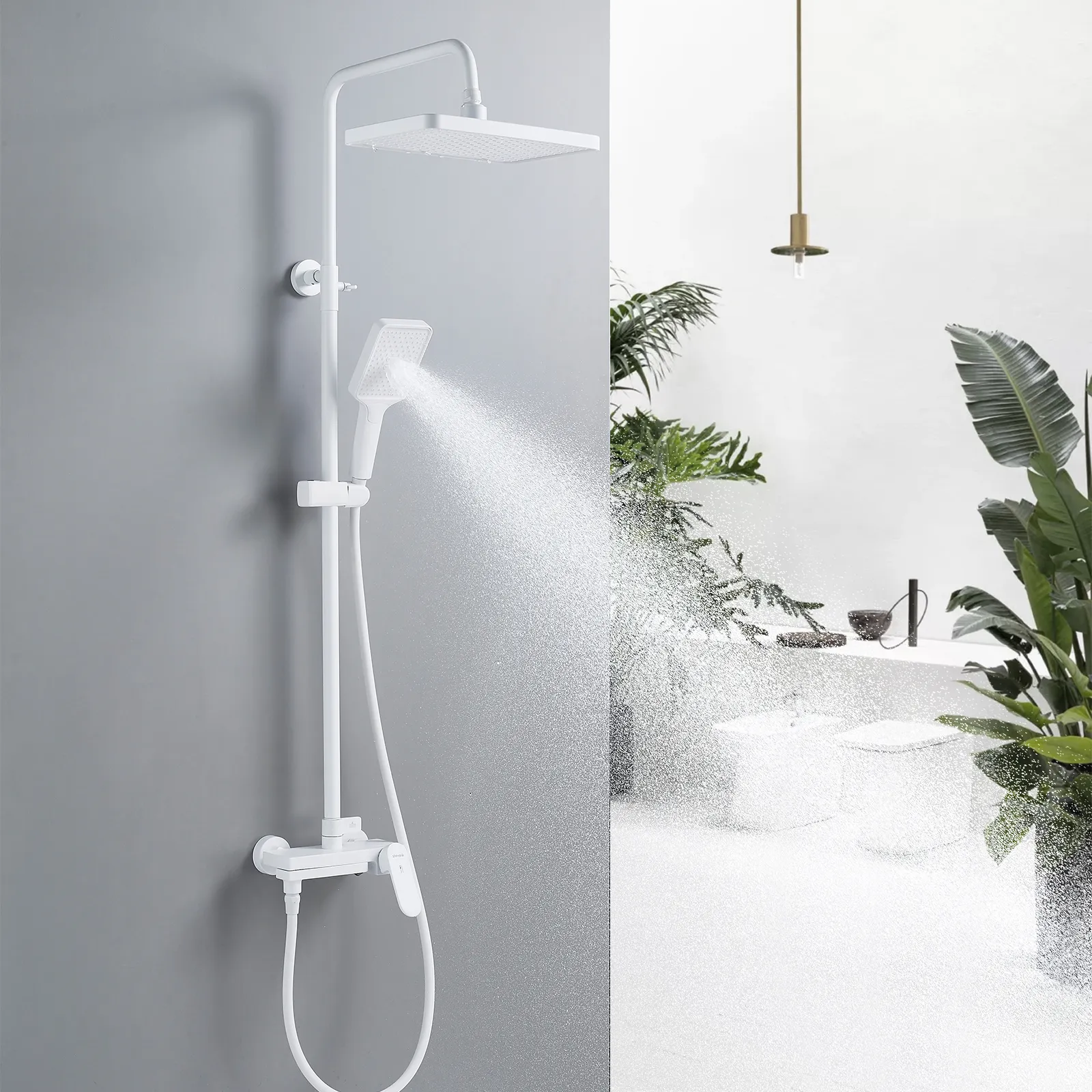 Душевая система Shevanik S4536C, белый