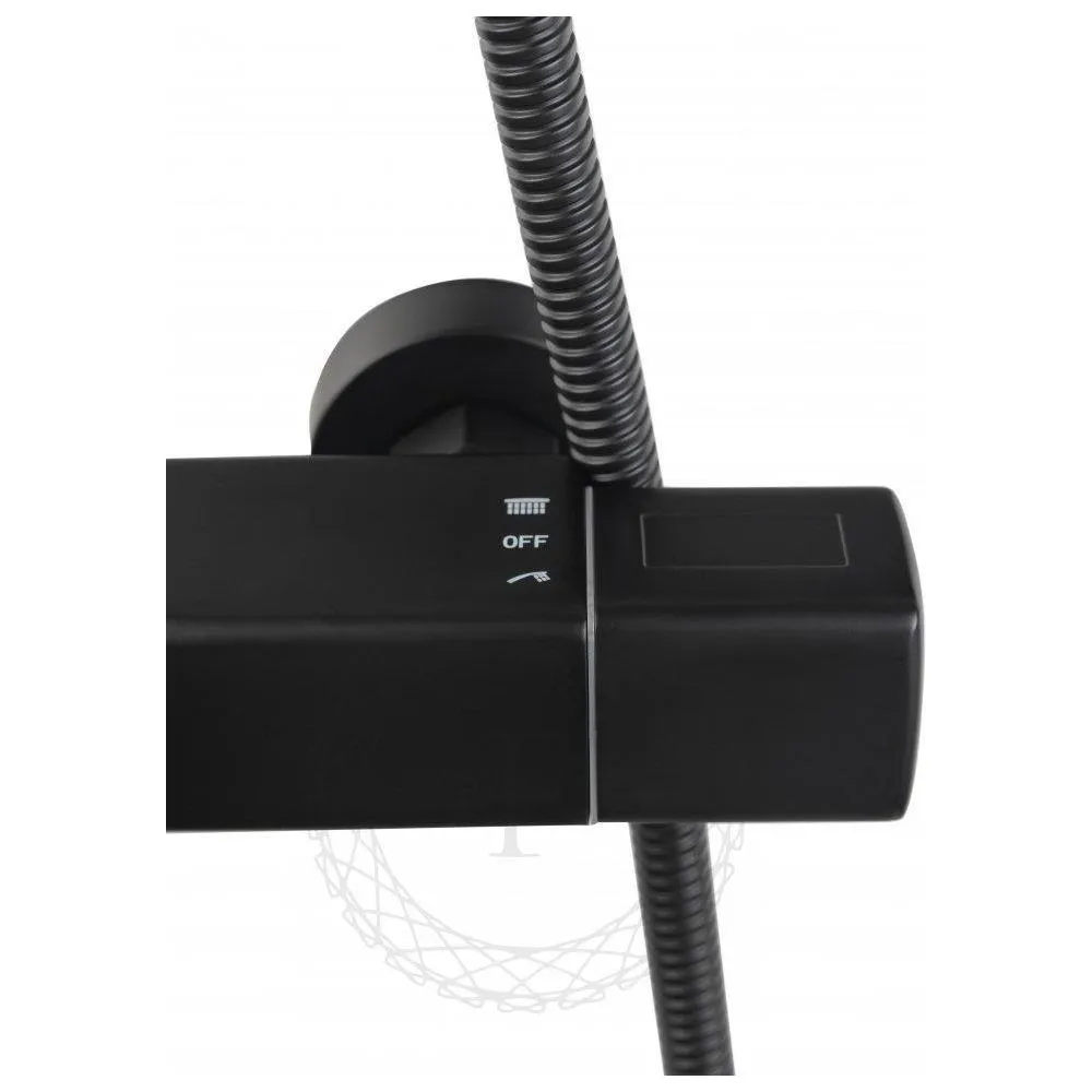 Душевая система с термостатом FILARETE FL2050BL, черный