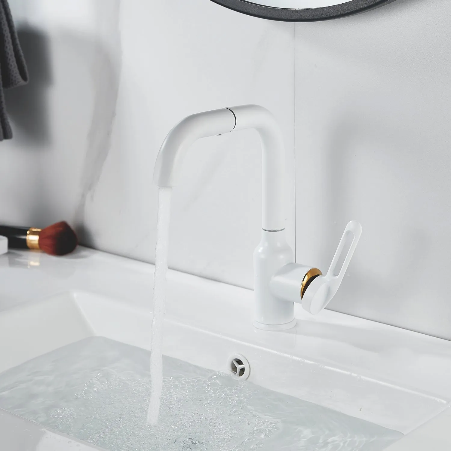 Смеситель для раковины Raffine F201C, белый