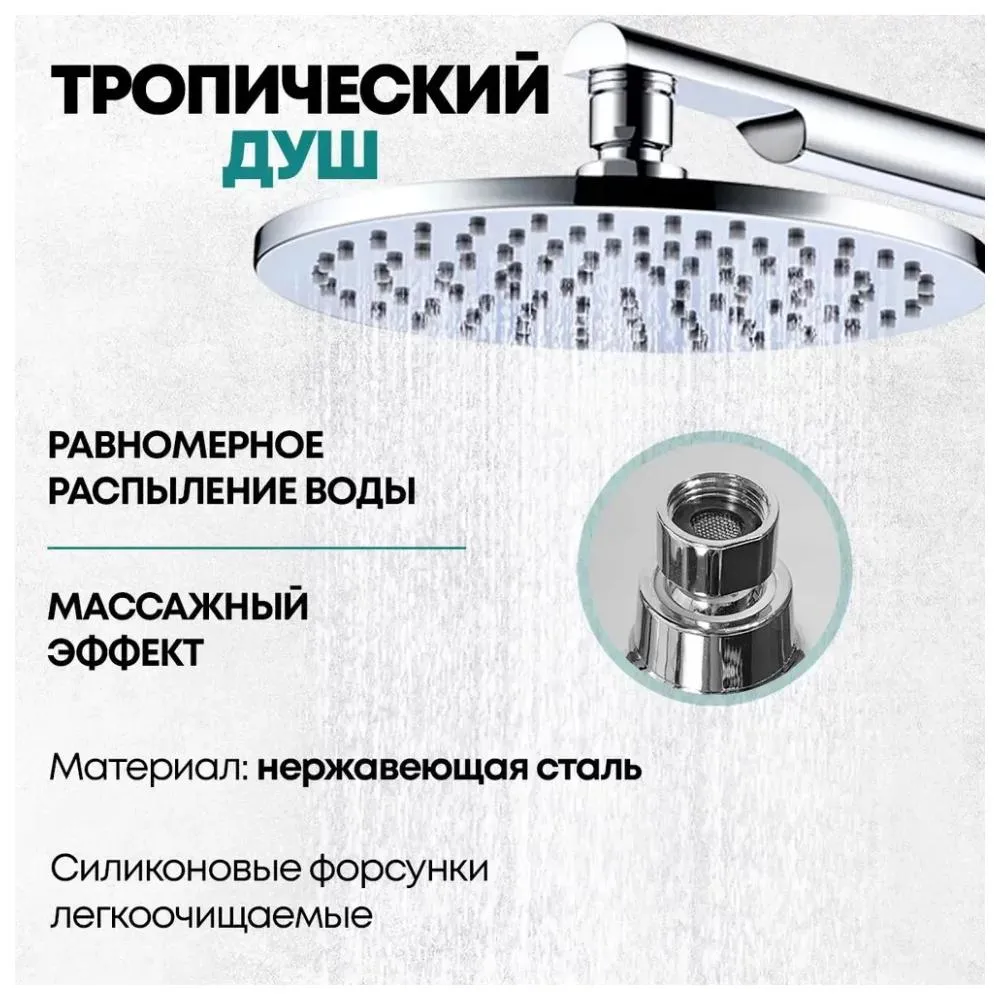 Душевая система встраиваемая (без излива) Grocenberg GB5090CR, хром