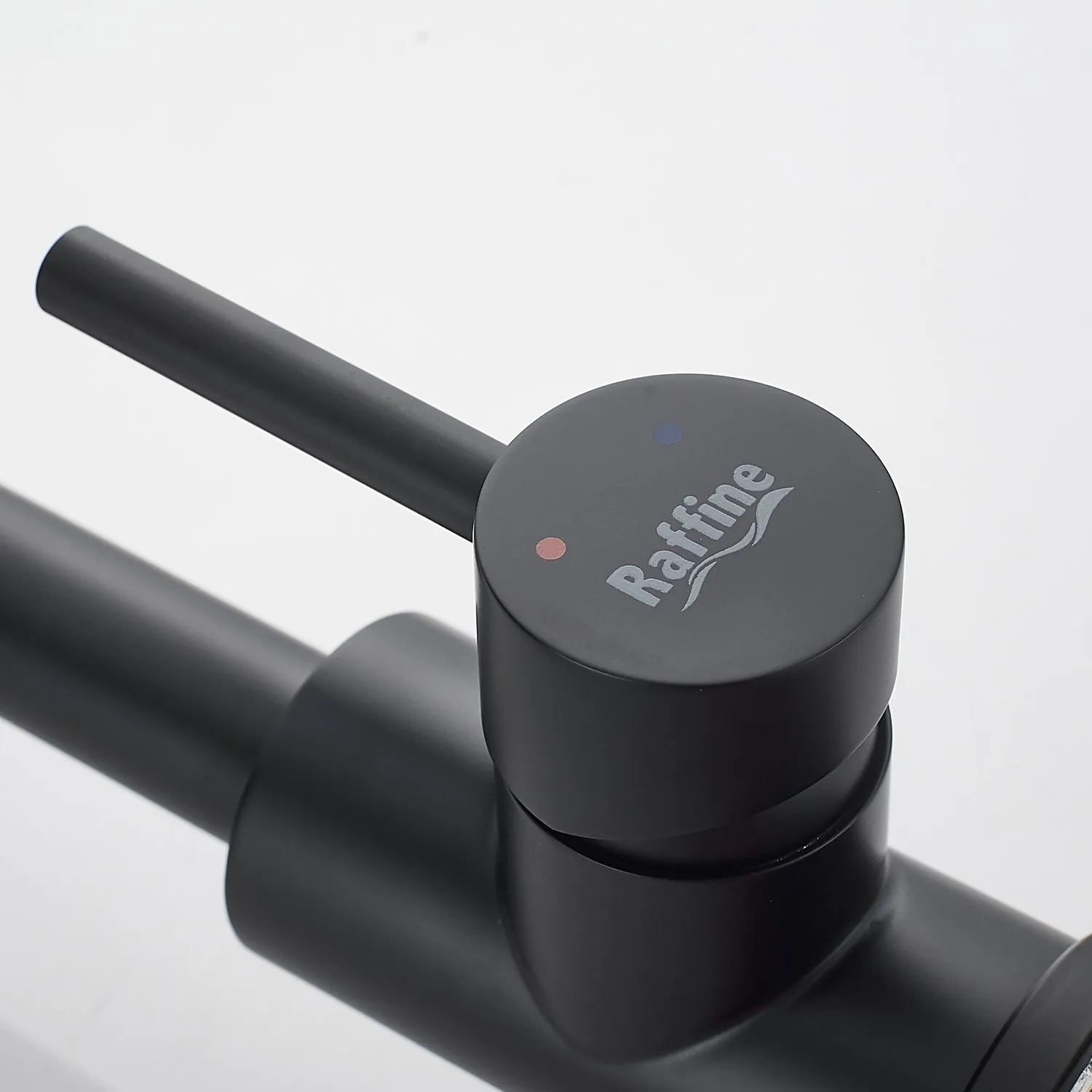 Смеситель для кухни с подключением фильтра воды Raffine F108H, черный