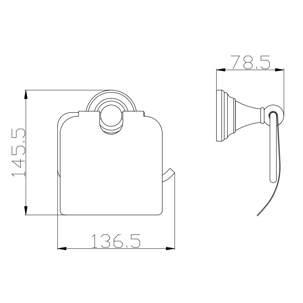 Держатель для туалетной бумаги Rav Slezak MORAVA MKA0400B, белый