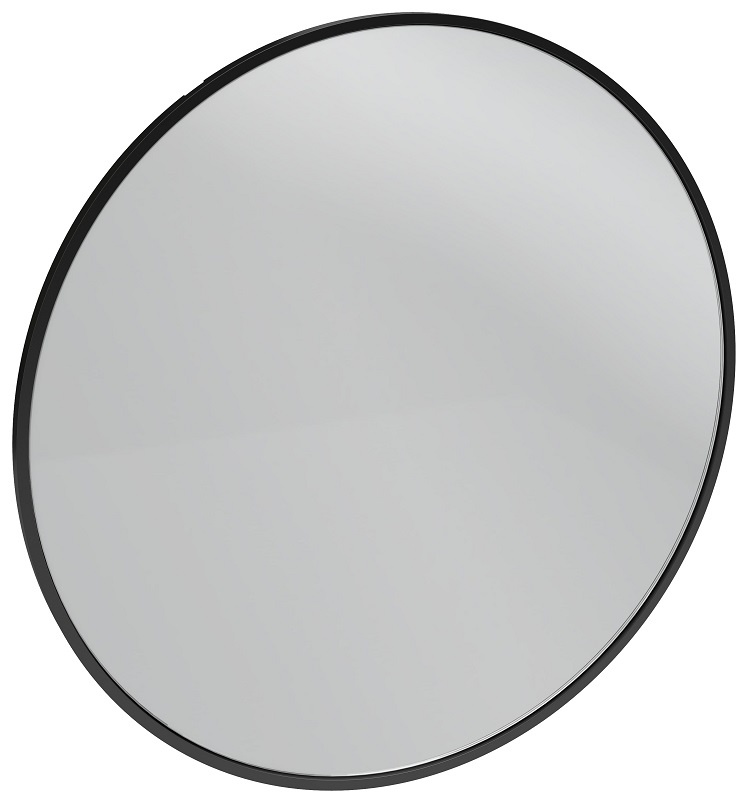 EB1177-S14 Jacob Delafon Odeon Rive Круглое зеркало, 70 см, лакированная рама черный сатин