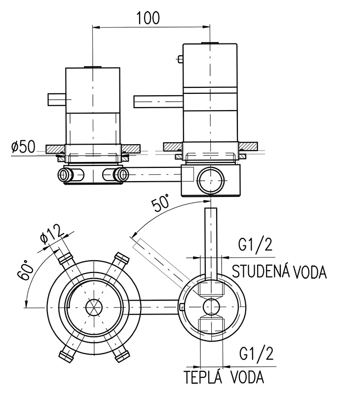 Смеситель для душа Rav Slezak X482T