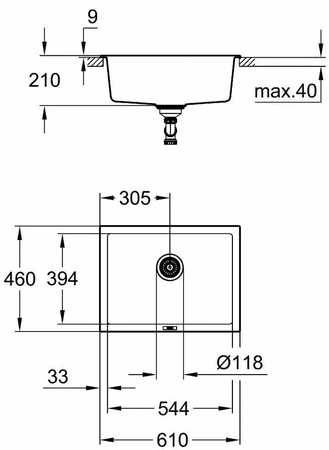 Мойка кухонная Grohe K700U 31655AP0