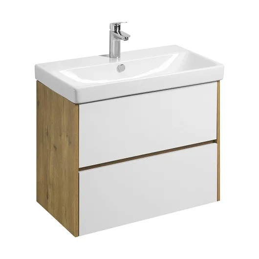 1A2830K0SDZ90 Набор: 1A283001SDZ90 Тумба-умывальник Сканди 80 Бел/Дуб Рустикальный/1WH501772 Раковина Адриана 80