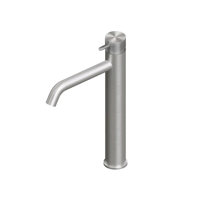 Смеситель для раковины Quadro design Source, сталь шлифованная/брашированная (12 02 AS)