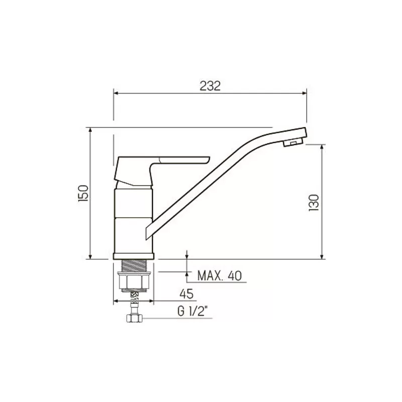 Sl86 004fbs 15 смеситель для кухни