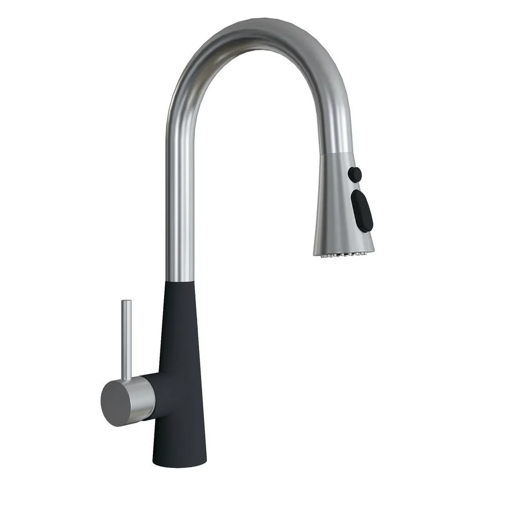 Смеситель для кухни с выдвижным изливом Florentina ВИТА 313.29Н.1223.302, антрацит