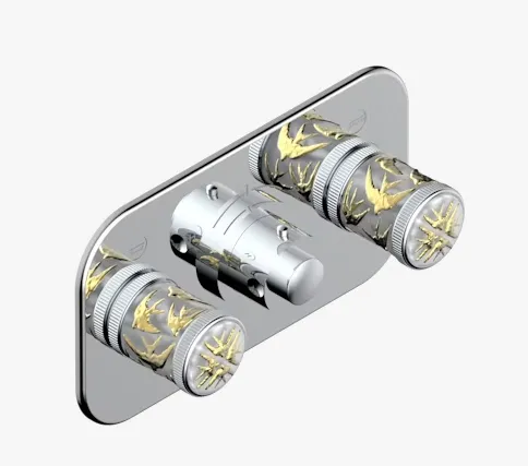 Смеситель для душа THG Hirondelles Gold stamped, хром (A4L A02 5401BEH)