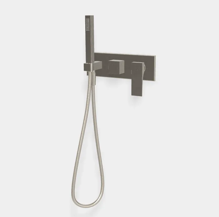 Смеситель для душа Fima Carlo Frattini Zeta, на 2 потребителя, брашированный никель (F3989WX2SN)