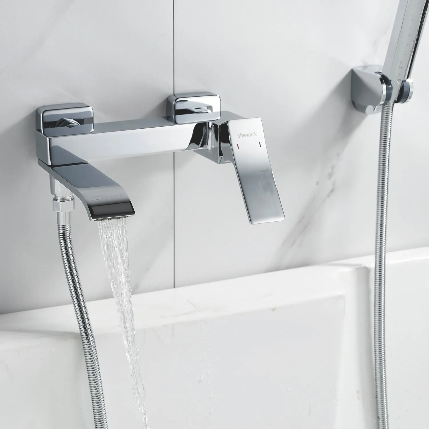 Смеситель для ванны Shevanik S4002, хром