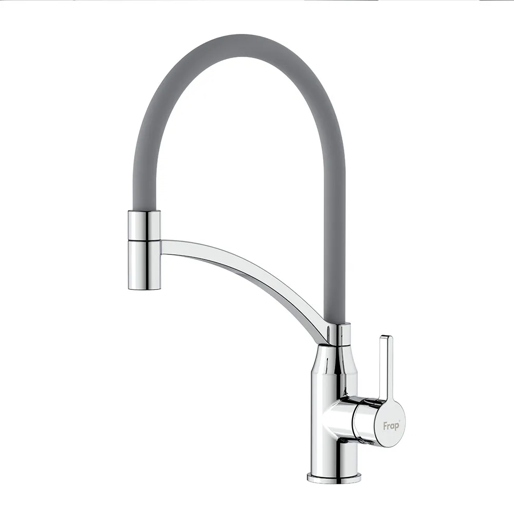 Смеситель для кухни с гибким изливом FRAP F4552, хром