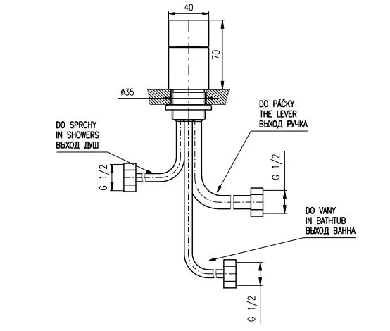 Ручка на борт ванны Rav Slezak MD0449