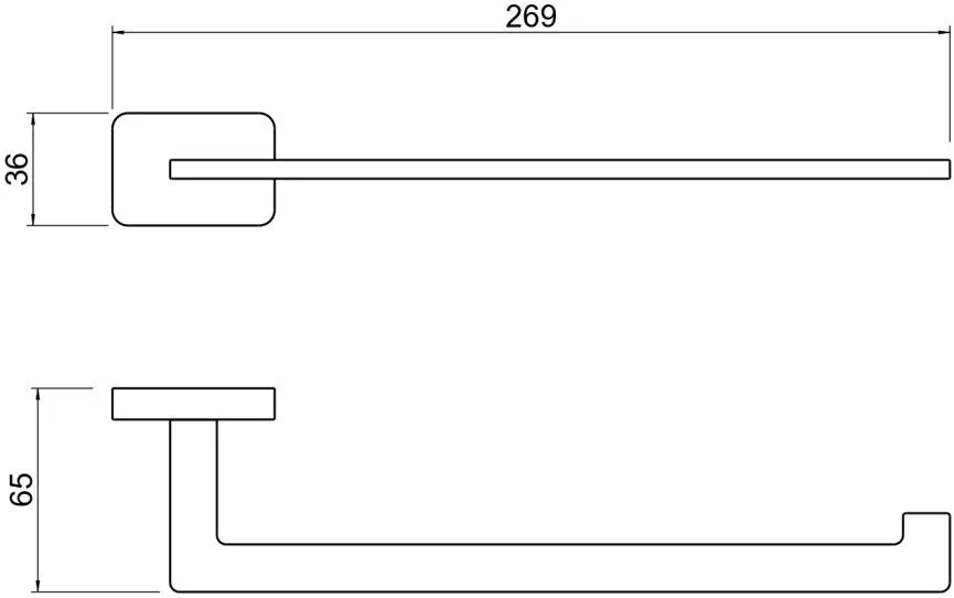 AQ4319MB ЛИБРА полотенцедержатель, матовый черный