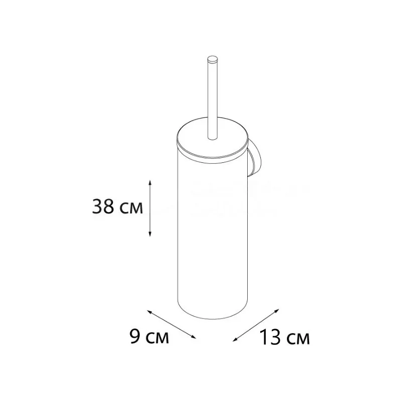 Ершик для унитаза подвесной Maretti Umbria Black UMB56P25, черный