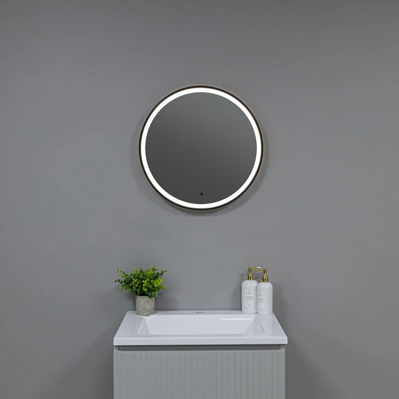Зеркало Silver Mirrors Делуна/Deluna D600 TX (алюм. профиль, цвет черный, бесконтактный сенсор)